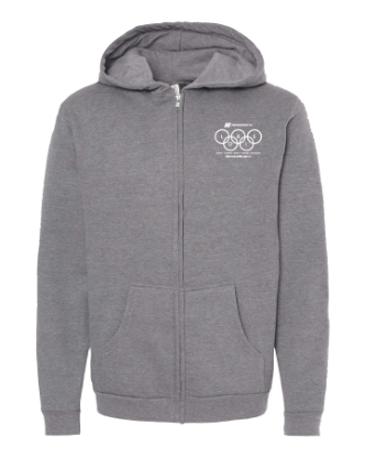 Image de Chandail à capuchon avec zip - Gris