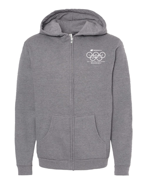 Image de Chandail à capuchon avec zip - Gris