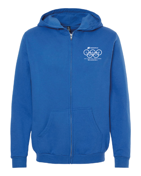 Image de Chandail à capuchon avec zip - Bleu Royal